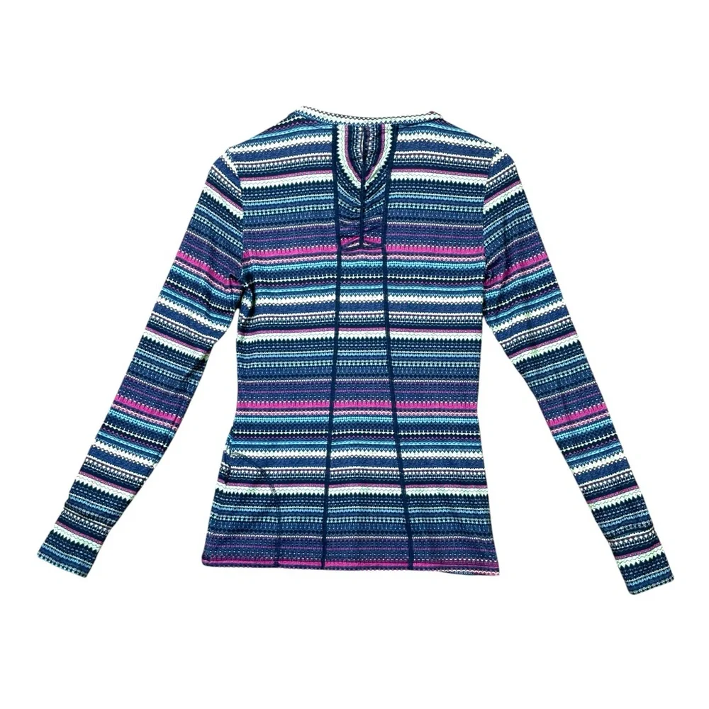Title Nine Women Top Striped Long Sleeve Shirt Size XS Stretch Breathable - Picture 2 of 14